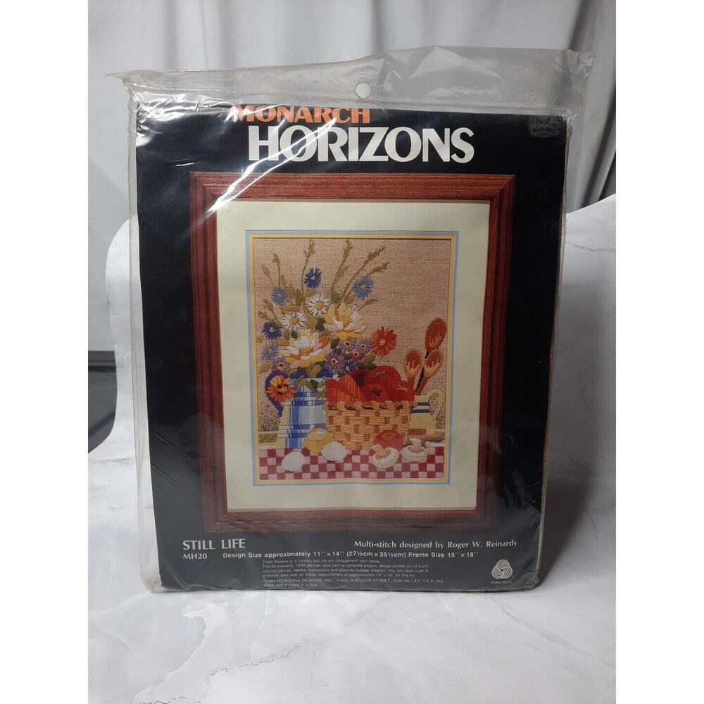Horizons Monarch Multi-Stitch Still Life MH20 Floral Country Vintage 1985